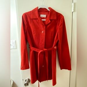 Women red coat